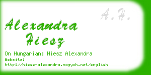 alexandra hiesz business card